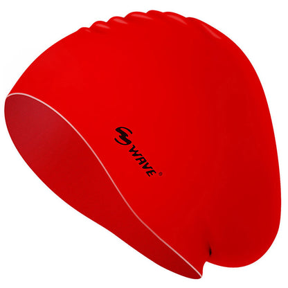 Custom Adult Silicone Long Hair Swim Cap Printing Logo Supplier