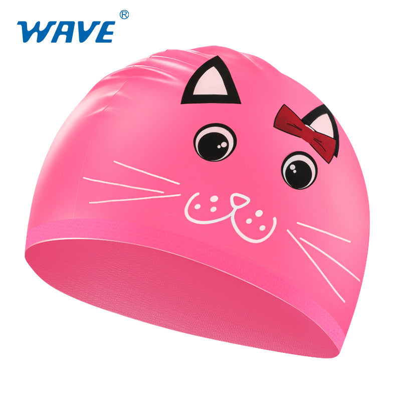 Custom Logo Silicone Cartoon Children Swimming Cap Supplier